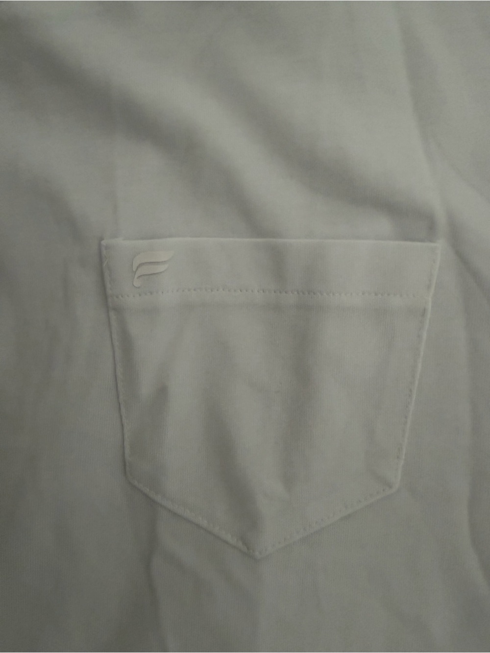 Fabletics White Chest Pocket Tee with Subtle Logo Tag